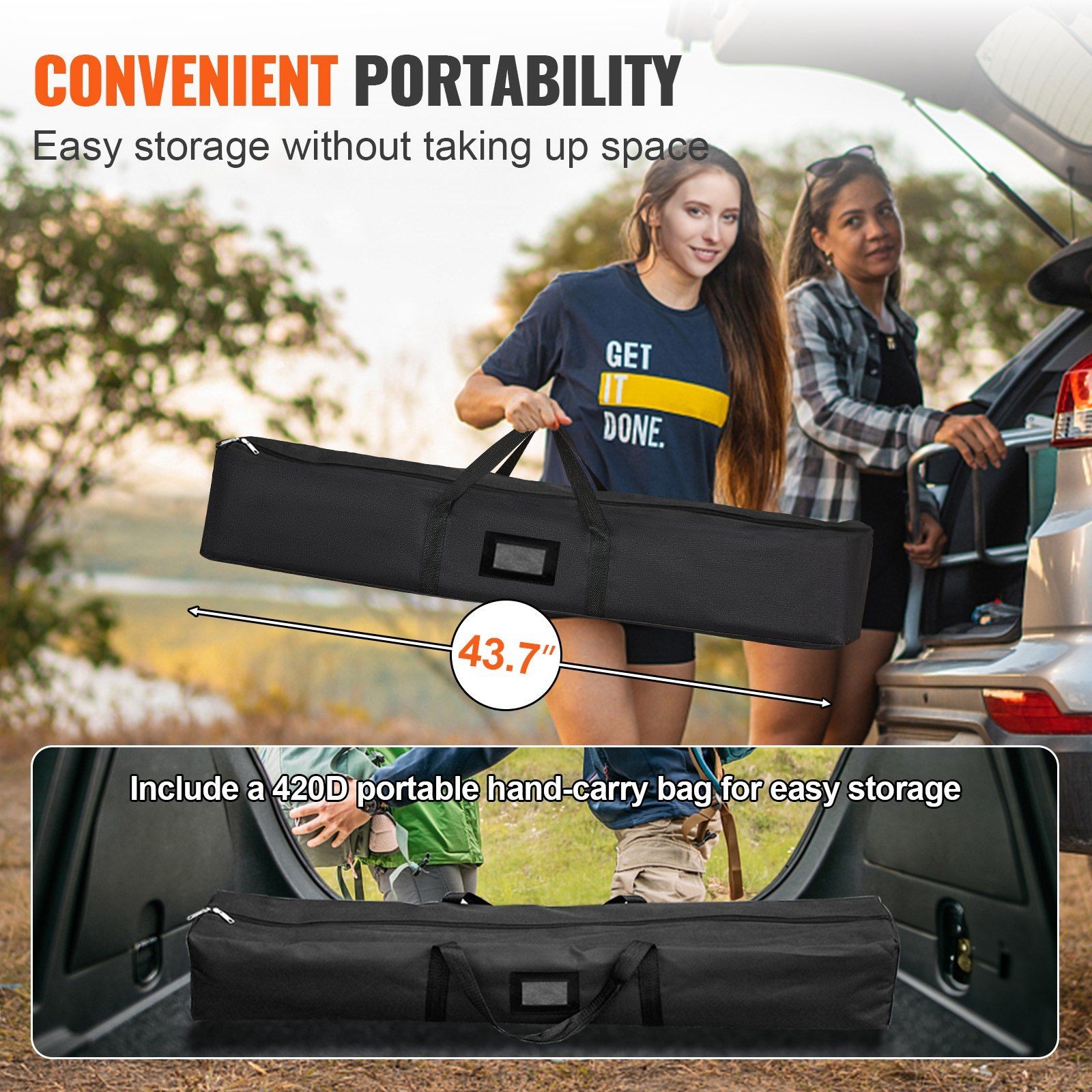 Freestanding 150" 4K HD Projection Screen with Packable Body