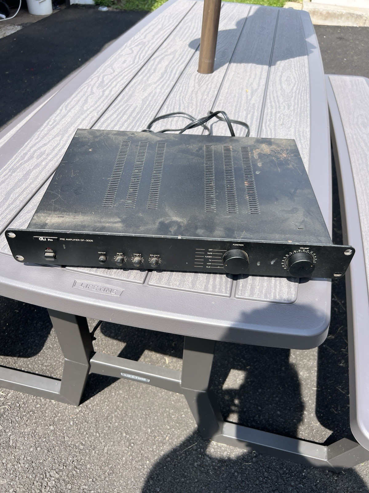 GLI Pro GP-3005 Pre-Amplifier Rack Mount Pre-Amp UNTESTED FOR PARTS OR REPAIR