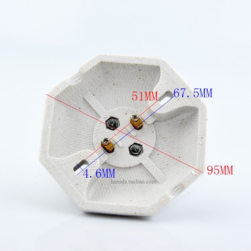 1x E26 E27 Light Socket Porcelain Ceramic Screw Socket Lamp Holder Bulb Base