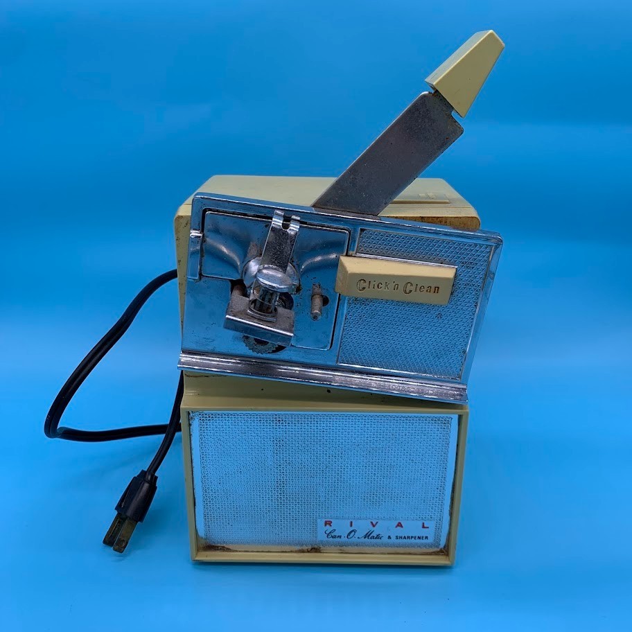 Vintage Electric Can Opener & Knife Sharpener Rival Can-O-Matic Model 791-1