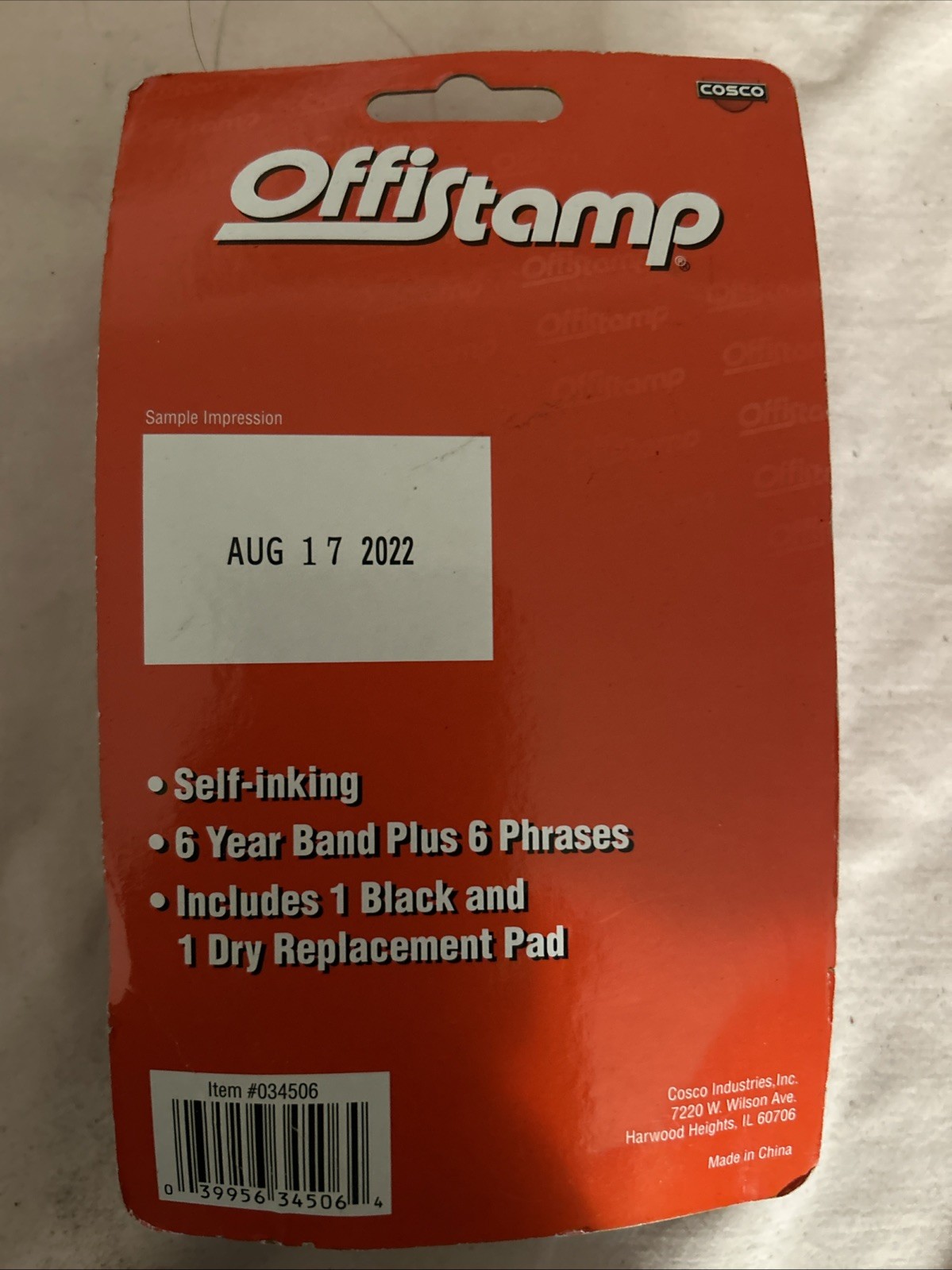 Offistamp - Cosco - Date Stamp - Self Inking - New -