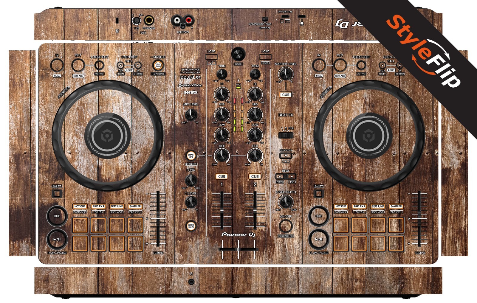 Pioneer DDJ-FLX4 Skin | Wood #1 | Protective Decal | StyleFlip Skins