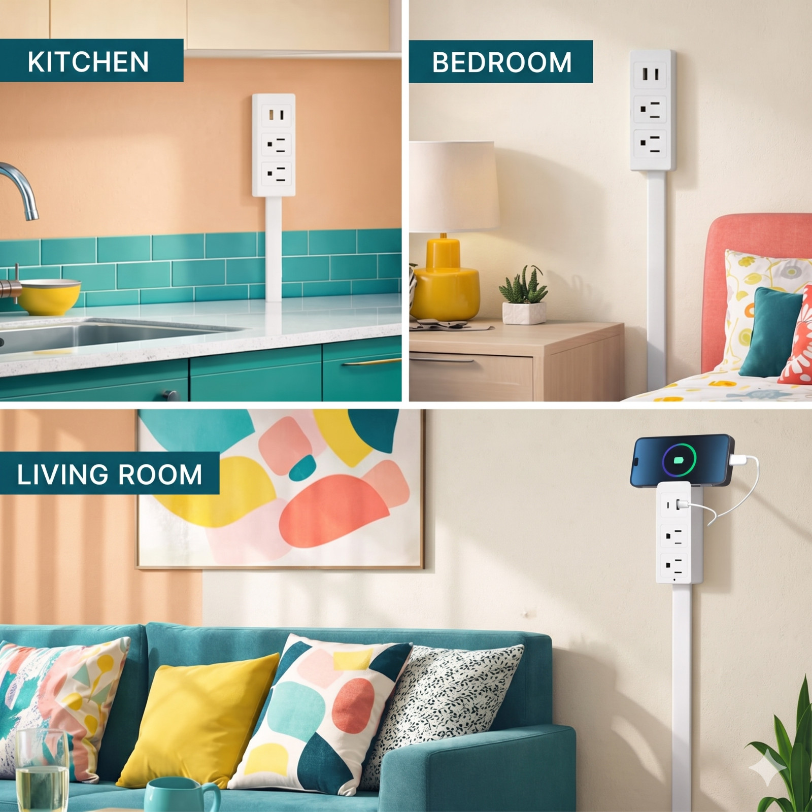 Electrical Outlet Extender Stick – Extendable Wall Outlet Extension for Hard