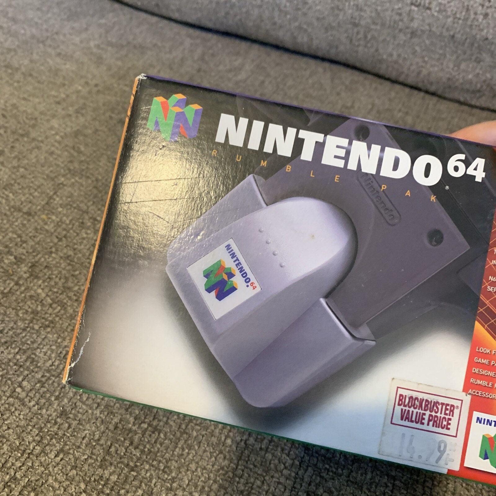 Nintendo 64 N64 Rumble Pak (1997) BOX ONLY! NO INSERTS READ!
