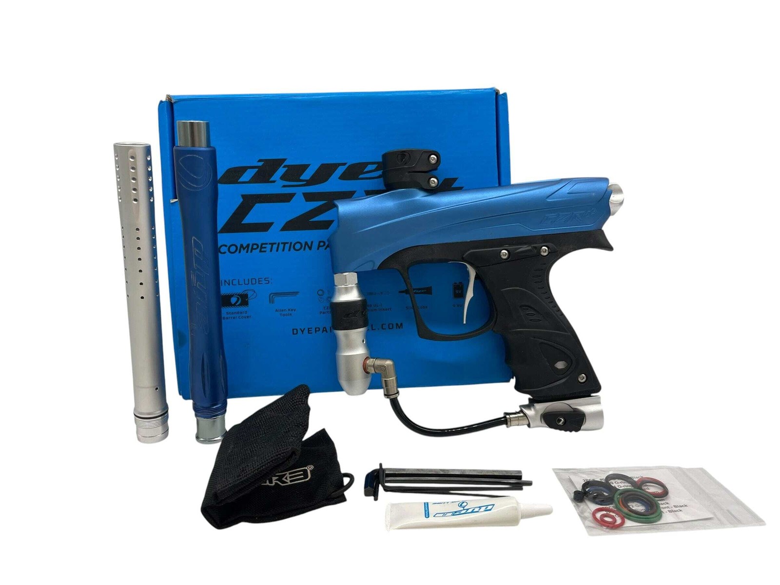 DYE RIZE CZR+ - BLUE/BLACK DUST/SILVER + UL-I Barrel