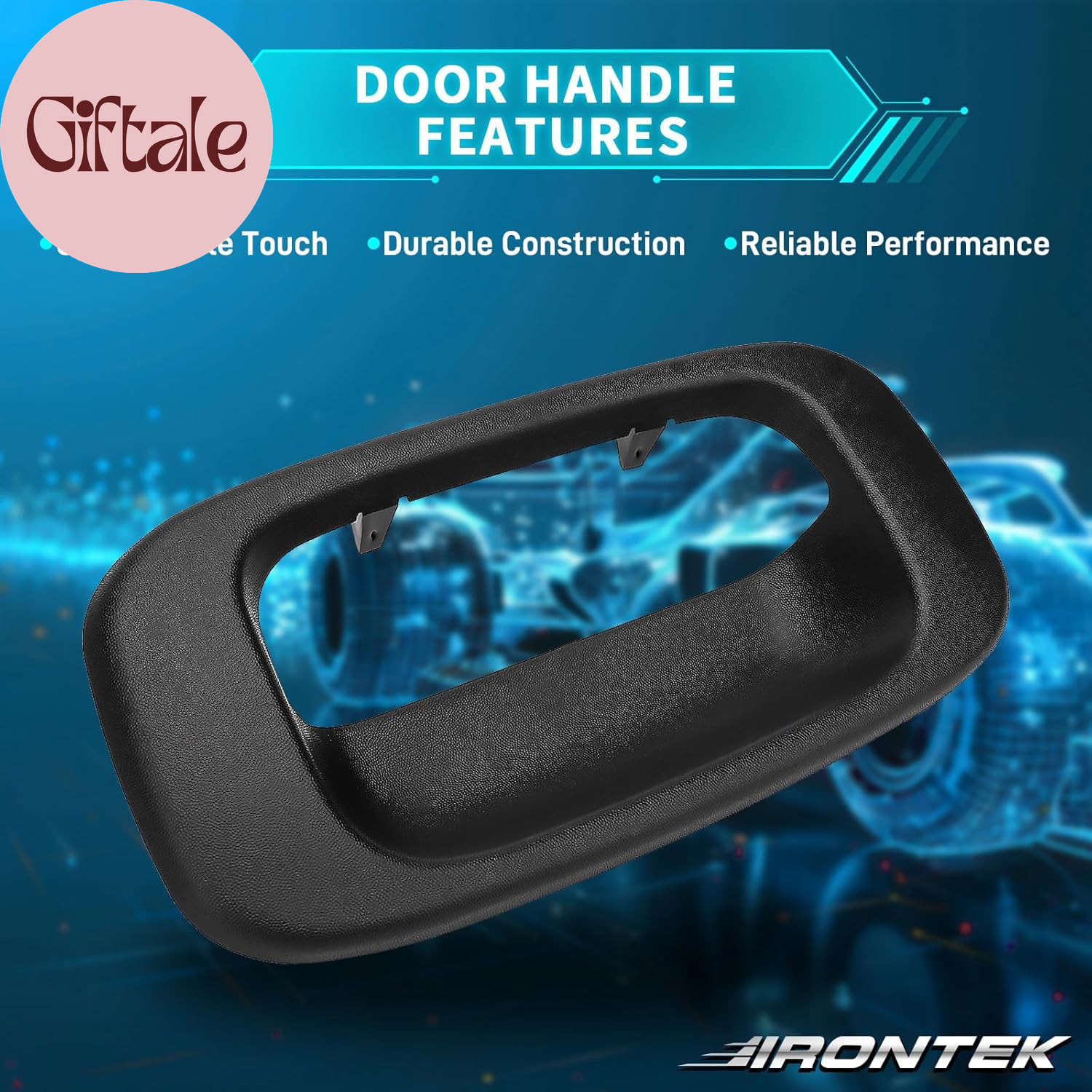 Black Tailgate Handle Bezel Replacement Compatible for Chevrolet 99-07 Silverado