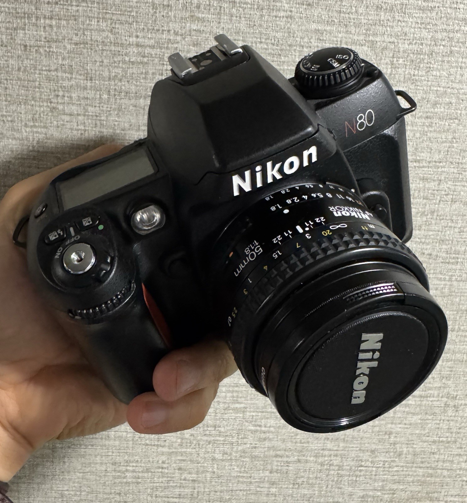 Nikon N80 F80 35mm SLR Film Camera w/ AF Nikkor 50mm f1.8 Lens - USA Seller