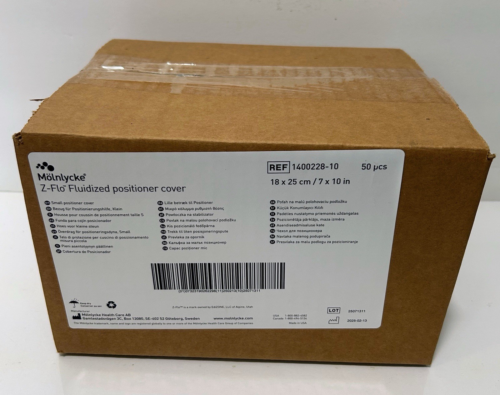 Molnlycke Z-Flo Positioner Covers, Case of 50, 1400228-10 Size 7x10 02/13/2025