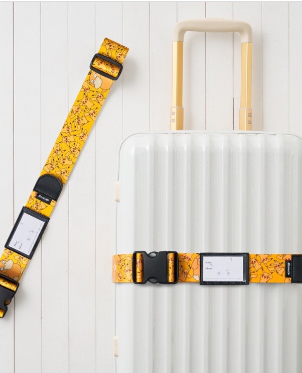 Pokémon Pikachu Travel Suitcase Belts Luggage Strap Gowell Japan Exclusive