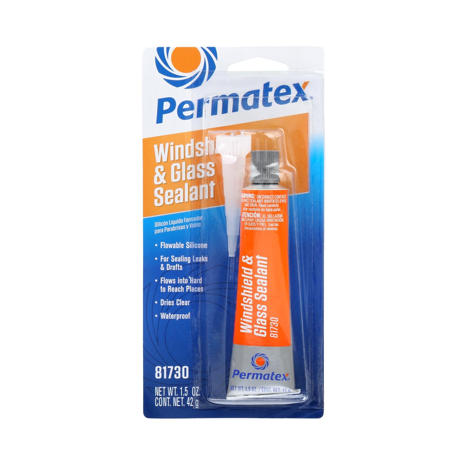 Flowable Silicone Windshield & Glass Sealer 1.5 Oz Permatex 81730