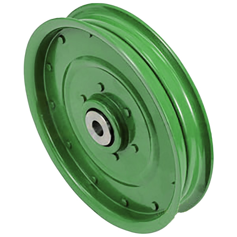 Green Flat Idler Pulley Fits John Deere Models AH94450