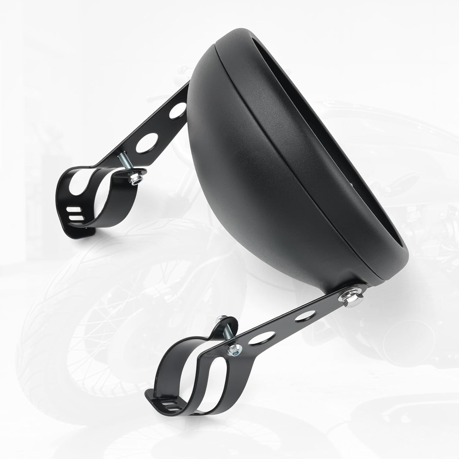 7 Inch Motorcycle Headlight Housing, Adjustable 35–48mm Fork Mount Bracket