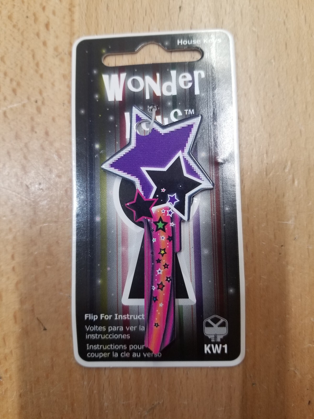 PURPLE SHOOTING STAR SHAPED KWIKSET KW1/KW10 KEYBLANK - READ DETAILS BELOW