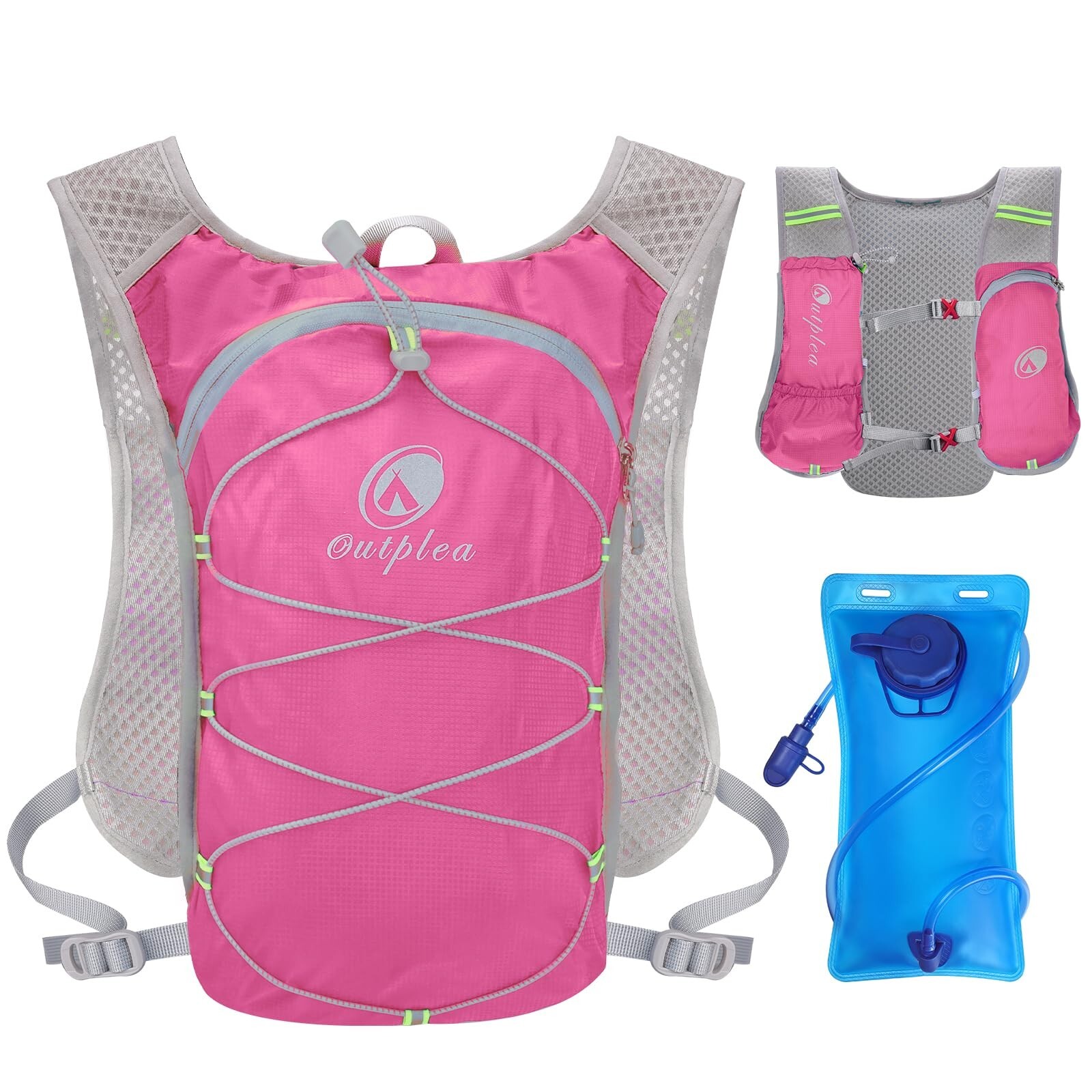 Small Water Backpack, Festival Hydration Vest, Hydro Pack with 2L W... Fast Ship