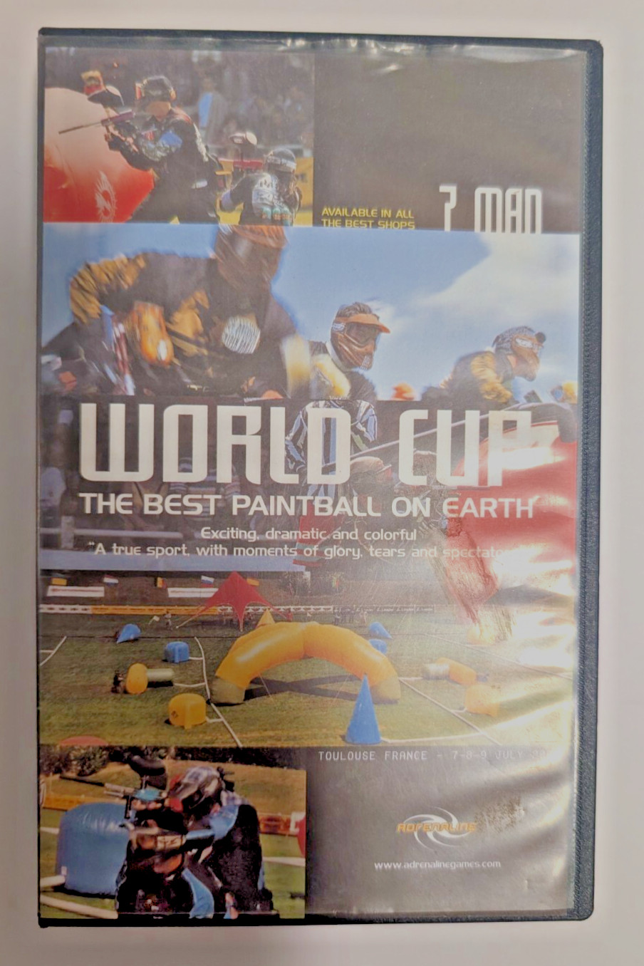 Adrenaline Games 7 man World Cup Toulouse France Year 2000 Paintball VHS - USED