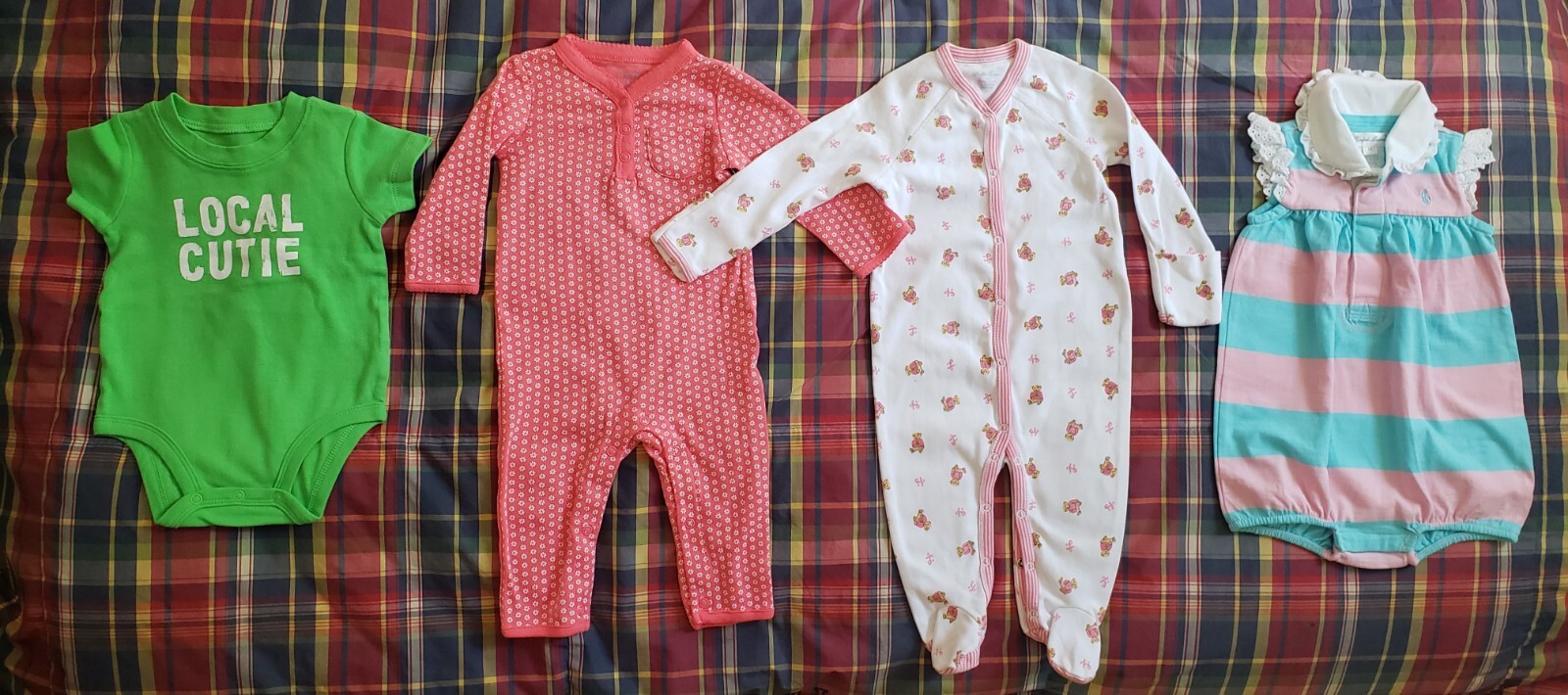 NEW without tags baby girl Ralph Lauren and Carters bodysuit LOT size 6 month