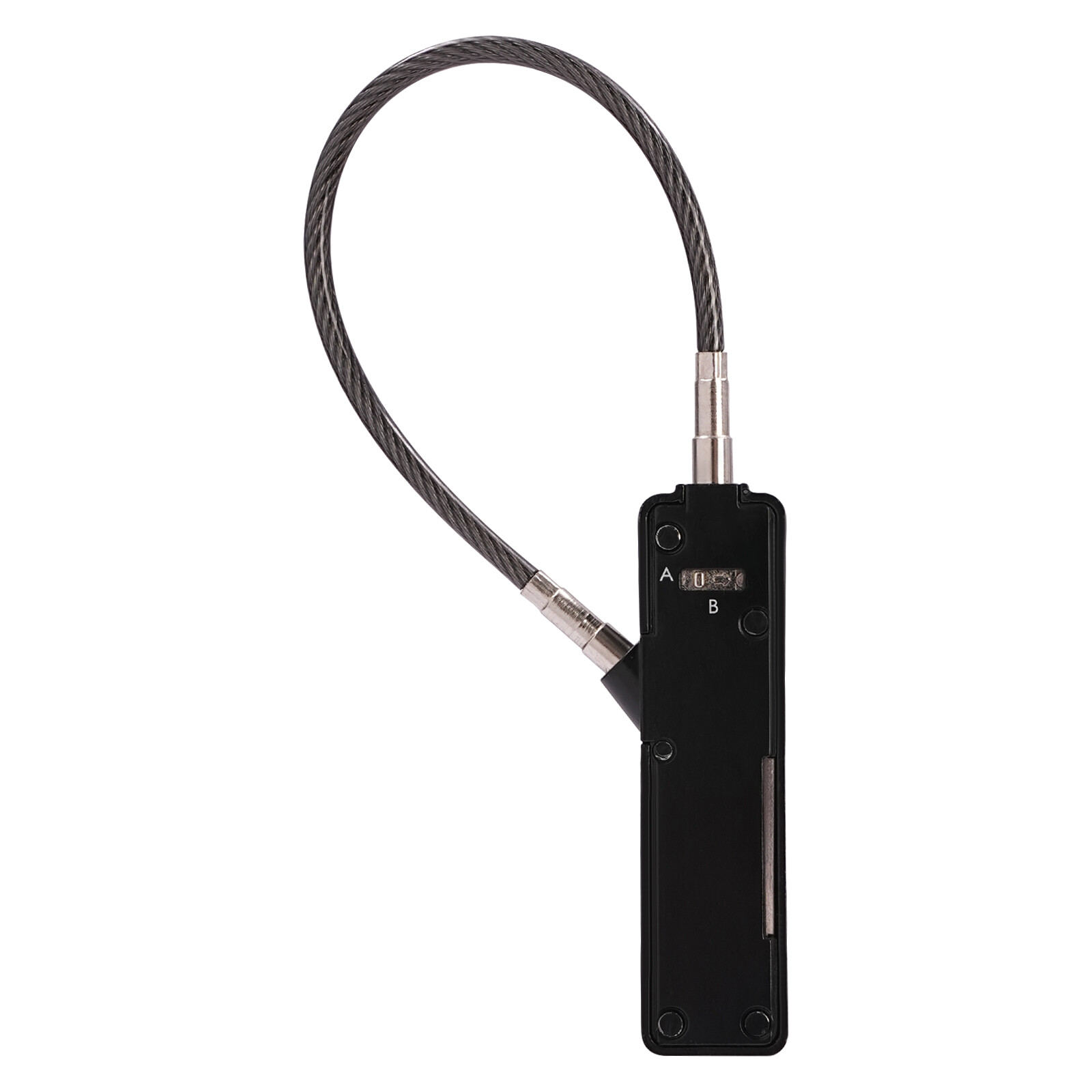 Black Cable Combination Lock 4 Digit Dial Lock with 3* Steel Cables 30/60/120cm
