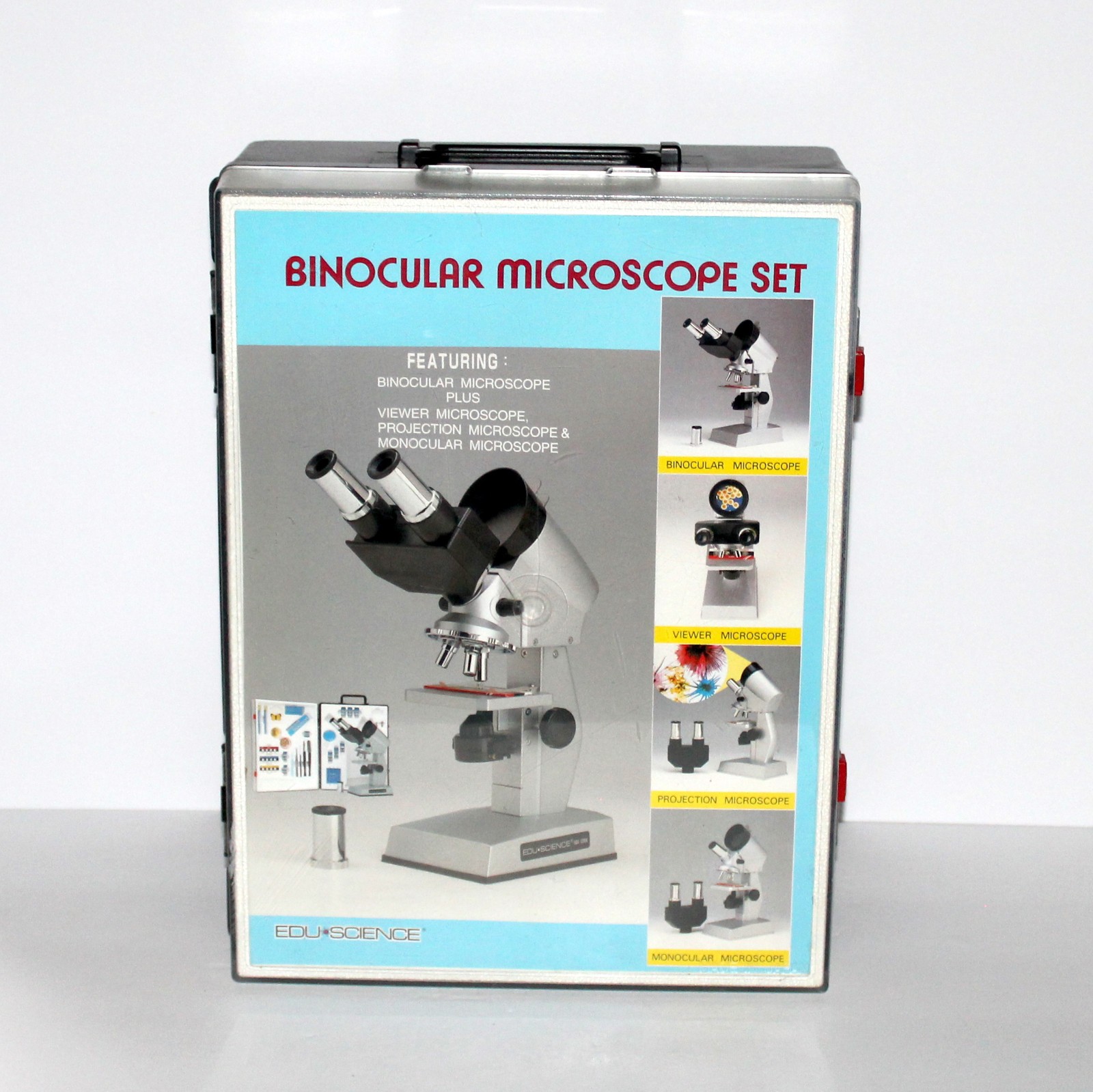 Binocular Microscope Set 150x - 1200x Edu Science Complete 4 in 1 vintage