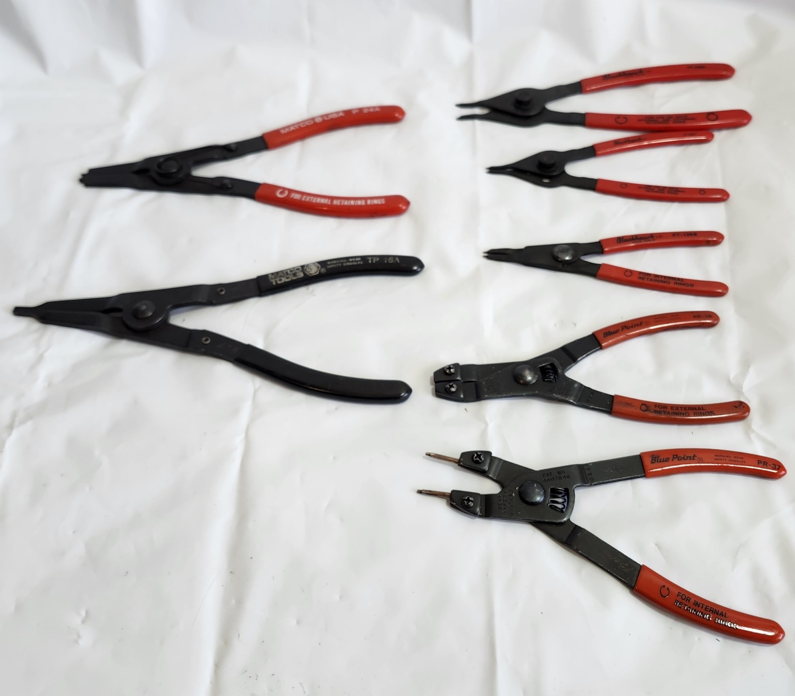 Snap Ring Pliers Matco Tools -- Blue Point -- Blackhawk USA Lot Of 7