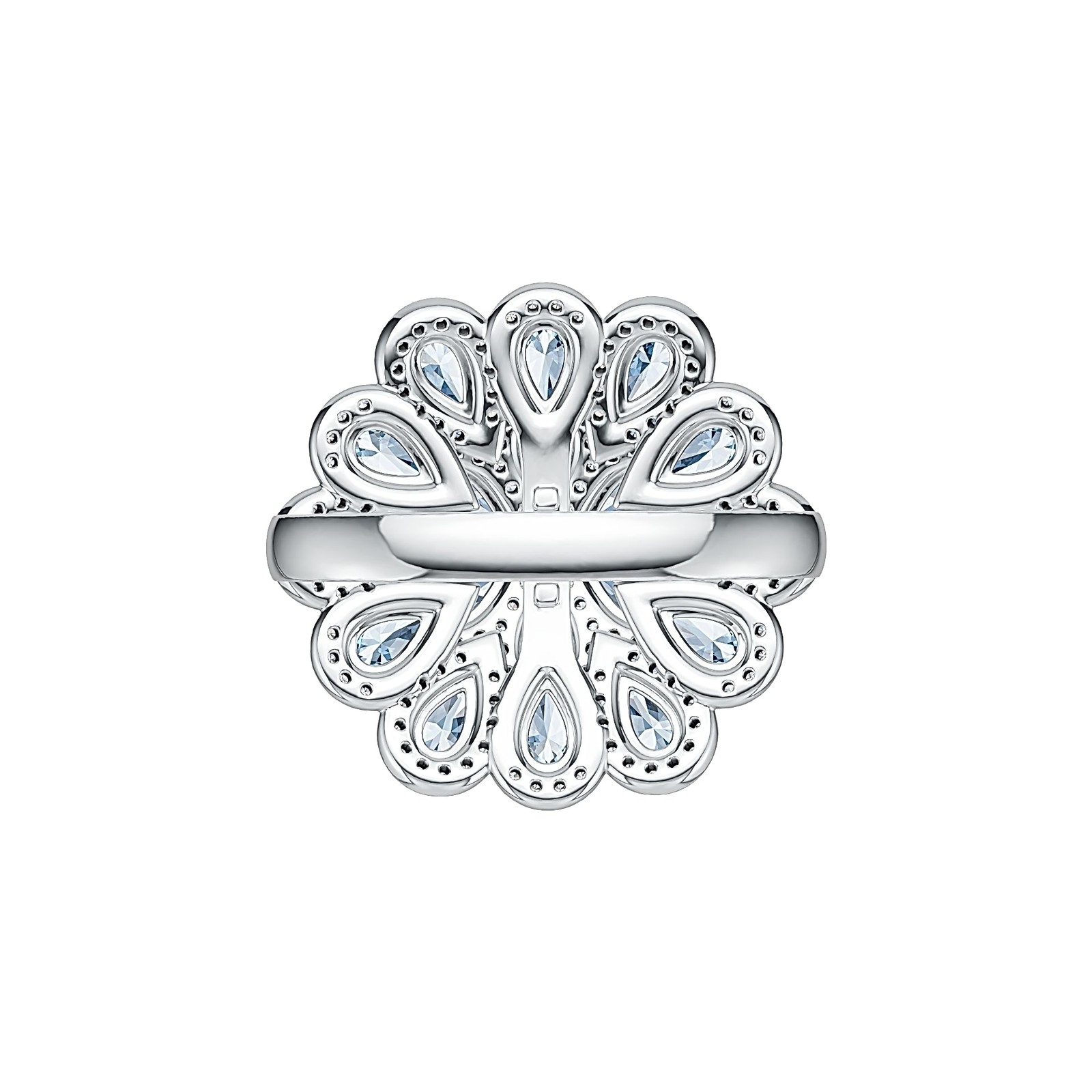 Sterling Silver Semi Mount Ring Setting Pear PE 5X3mm
