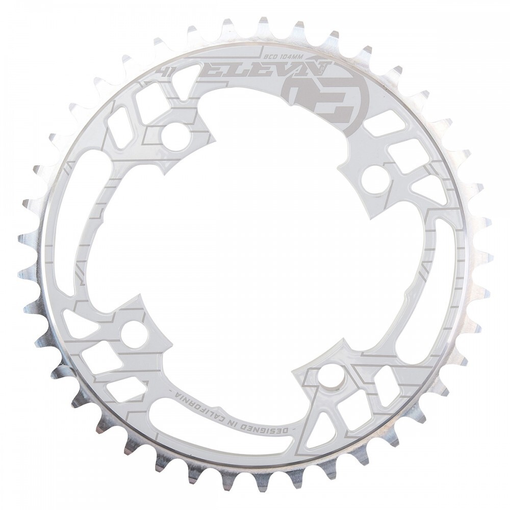 Elevn Flow 4-Bolt Chainring White 42/44T
