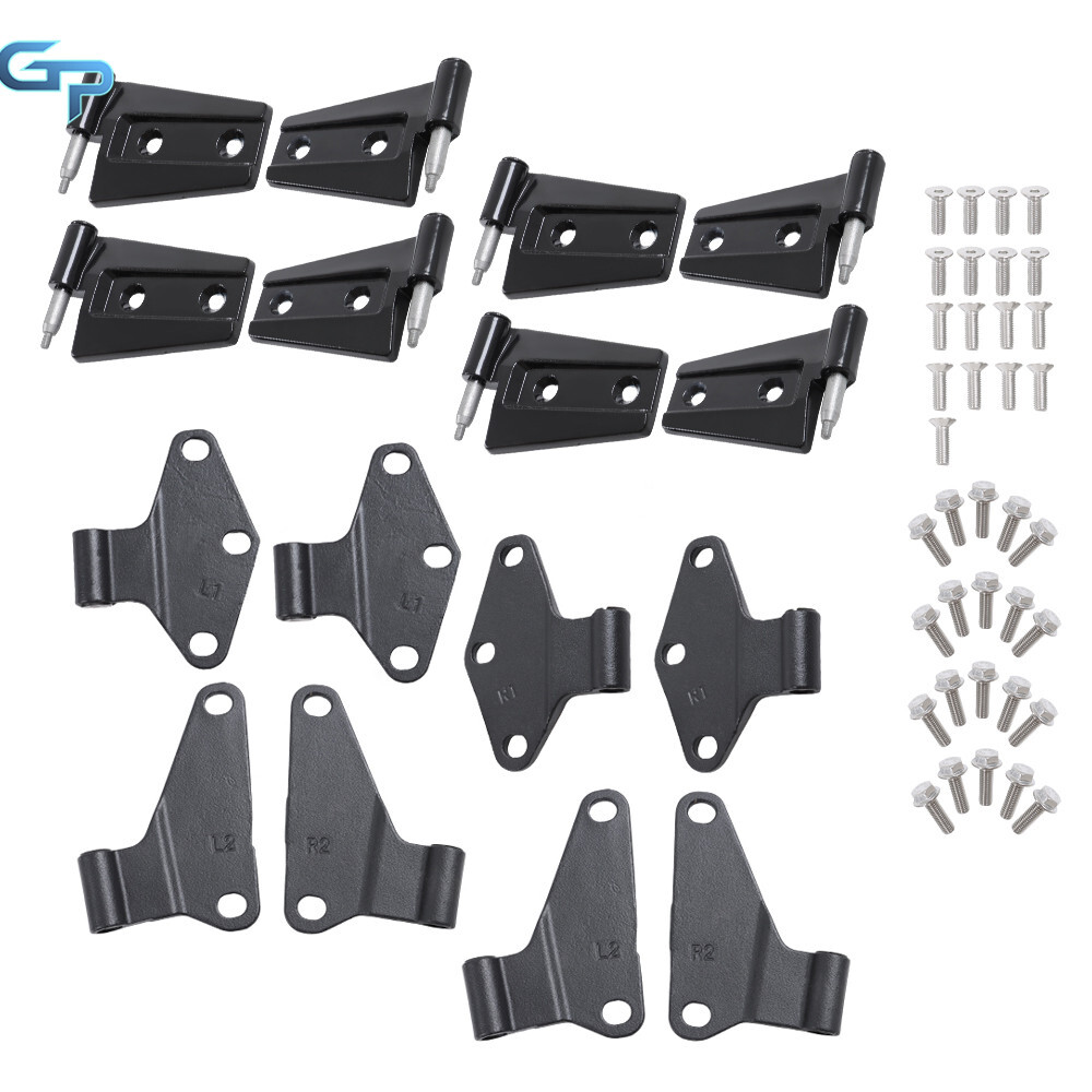 For Jeep Wrangler JK 2007-2018 Body Door Hinge Replacement Set Powder Coat 16pcs