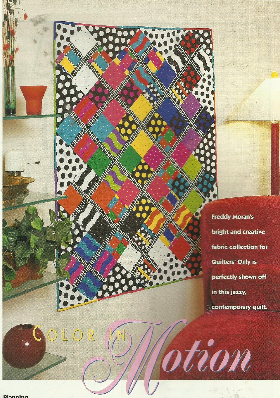 D0135 COLOR IN MOTION WALLHANGING  QUILT PATTERN/INSTRUCTIONS