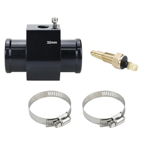 32mm Aluminum Pipe Joint with Water Temp Meter Adapter for Car Radiator Hose