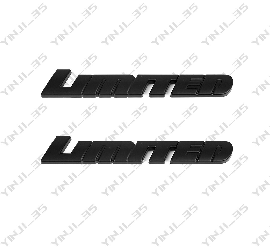 2PC OVERLAY Matte Black Door Limited Emblem Toyota Sequoia Tacoma Tundra 4Runner