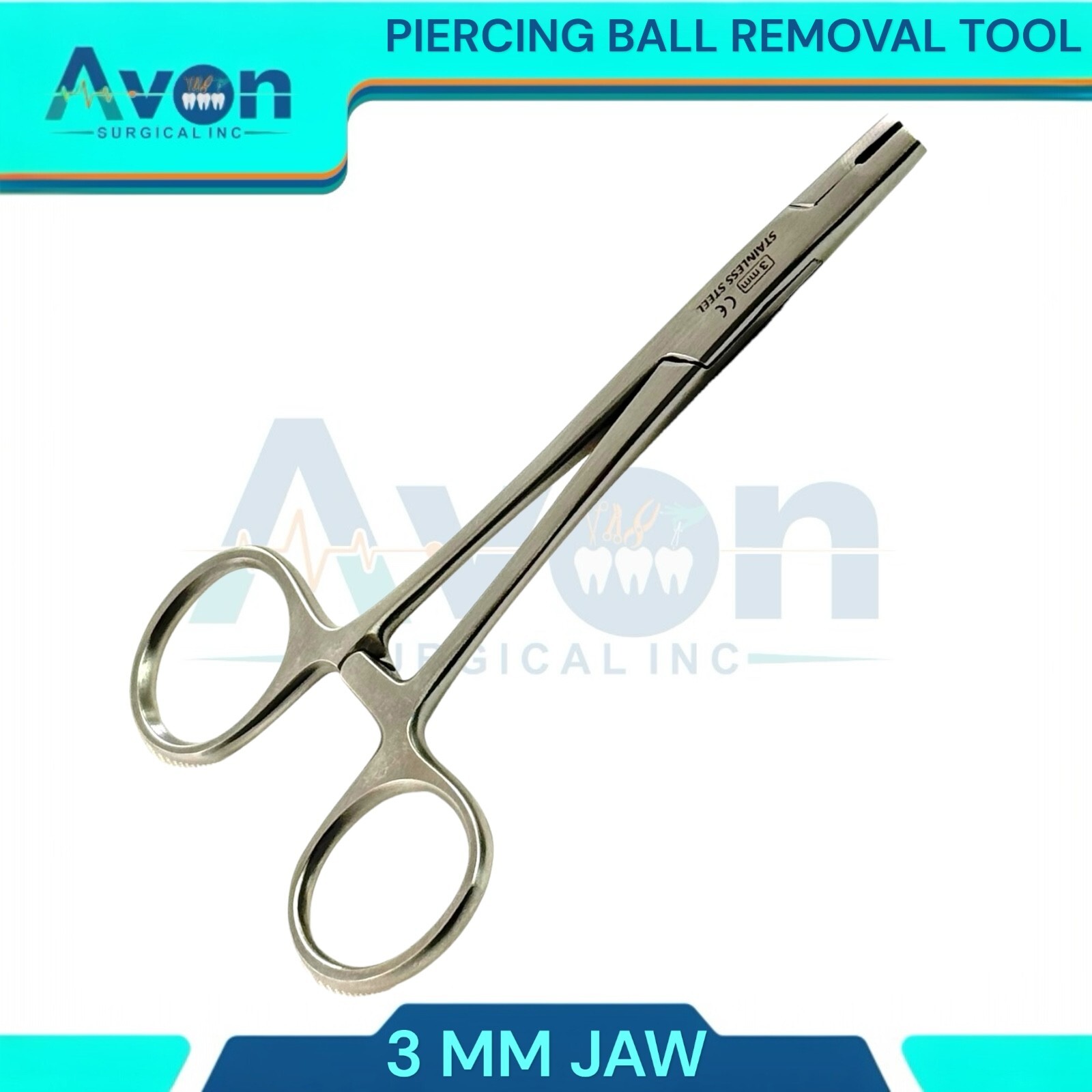 3mm Micro Dermal Anchor Tube Insertion Hemostat Forceps Body Piercing Tool