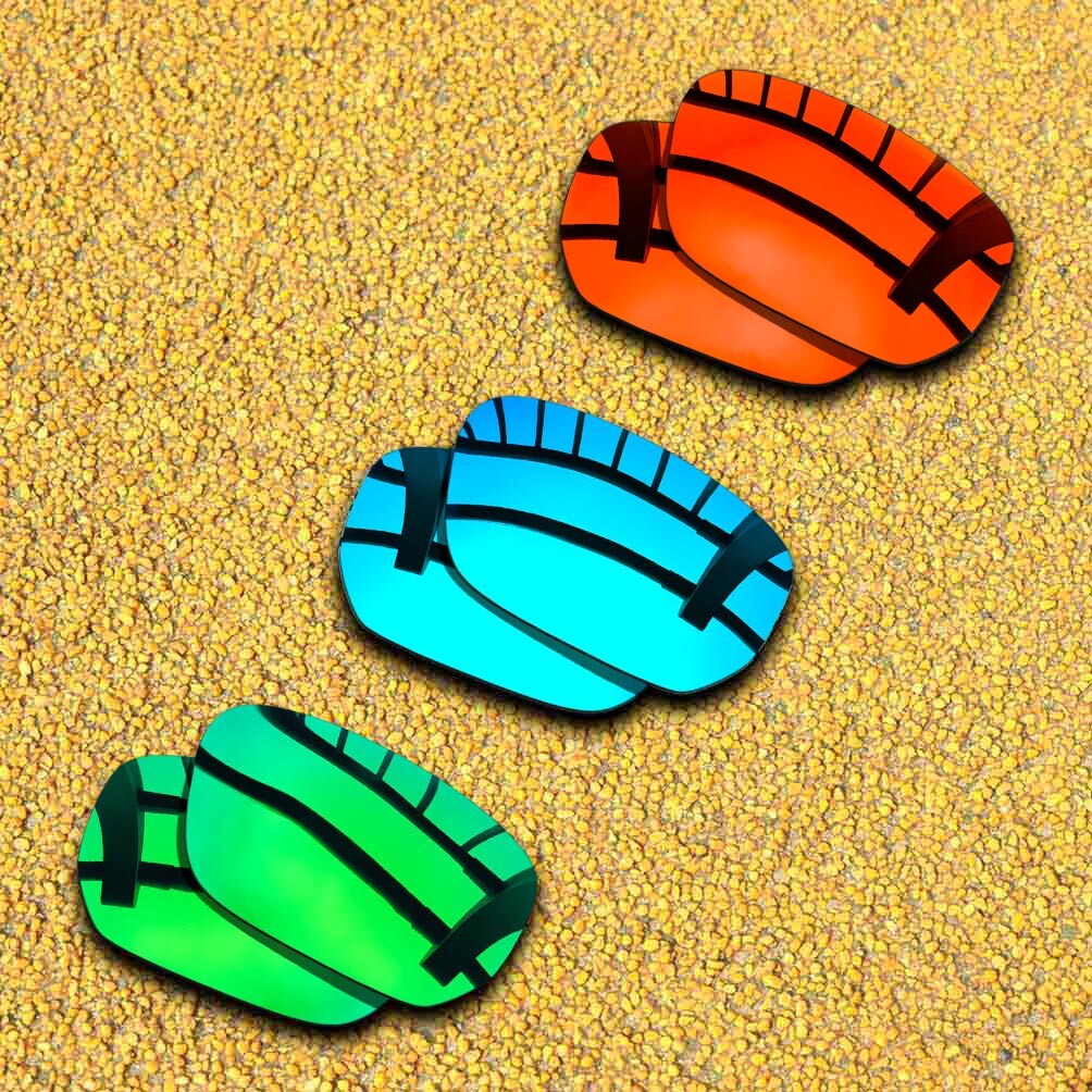 3 Pairs Lenses Replacement for-Oakley Style Switch Polarized-Ice Blue&Red&Green