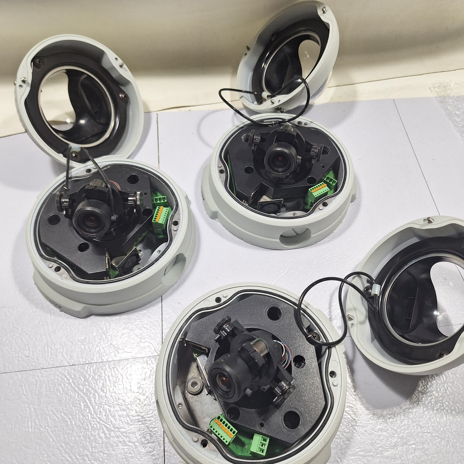 (3) Axis 225FD Dome Network IP POE Web Surveillance Security Camera