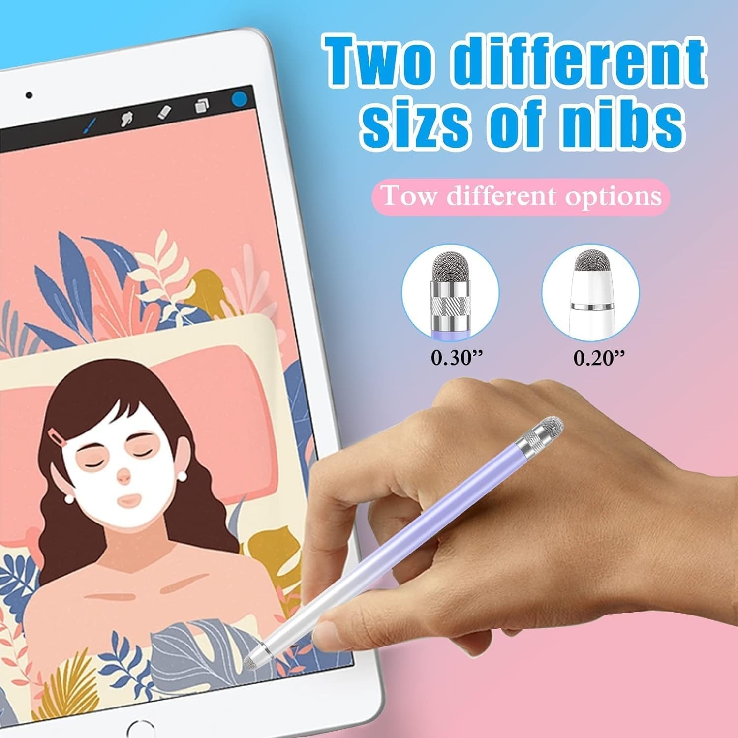 2PCS Versatile Stylus Pens for Touch Screens - Perfect for iPad, iPhone, Android