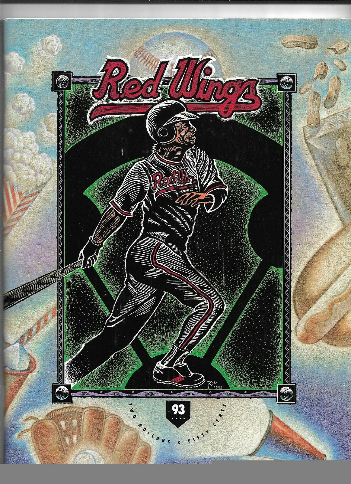 1993 Rochester Red Wings Minor League Program---Jamie Moyer