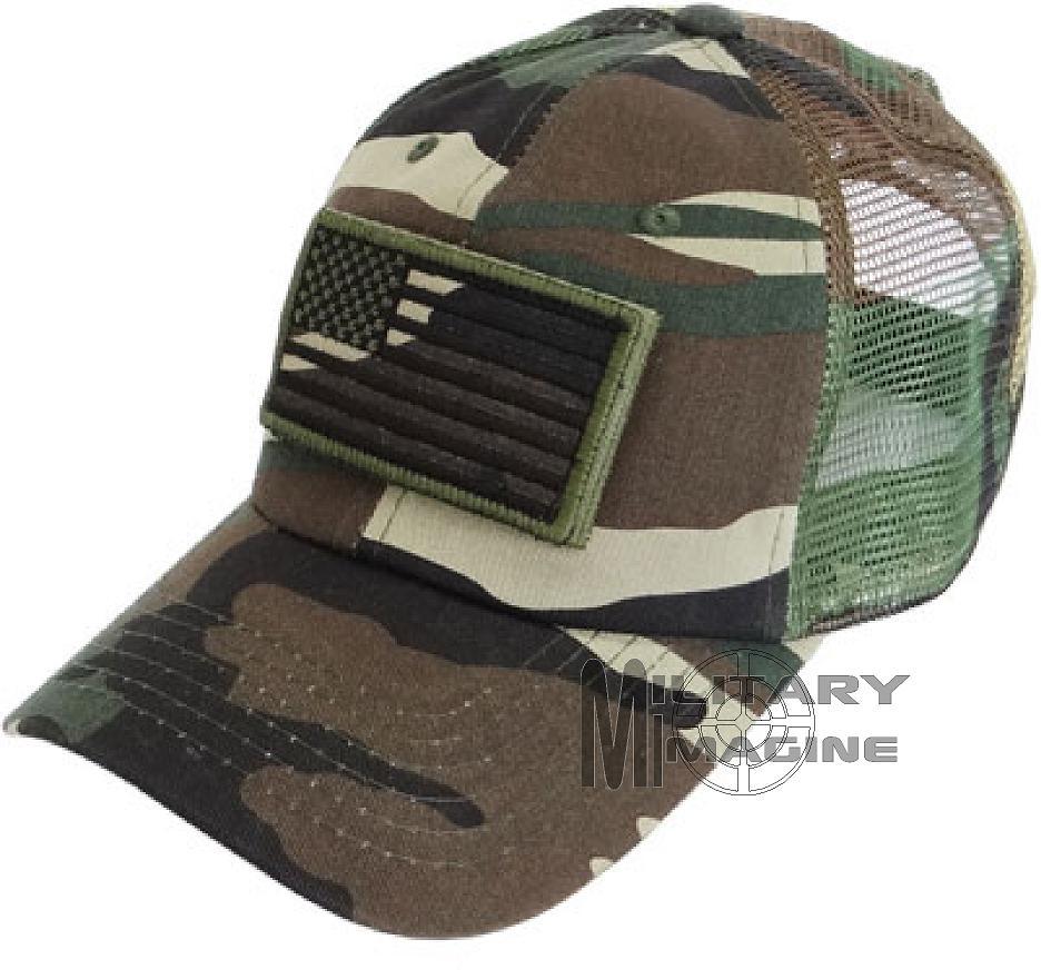 US Flag Detachable Patch Hat M81 UCP NWU MARPAT Trucker Mesh Back cap