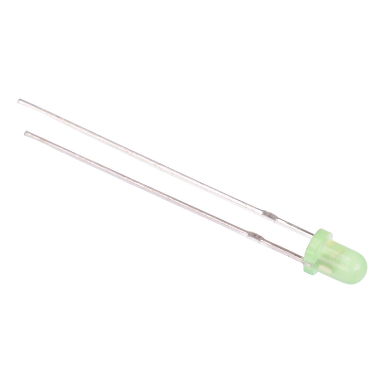 50 x Yellow Green 3mm Diffused LED 120mcd 60°