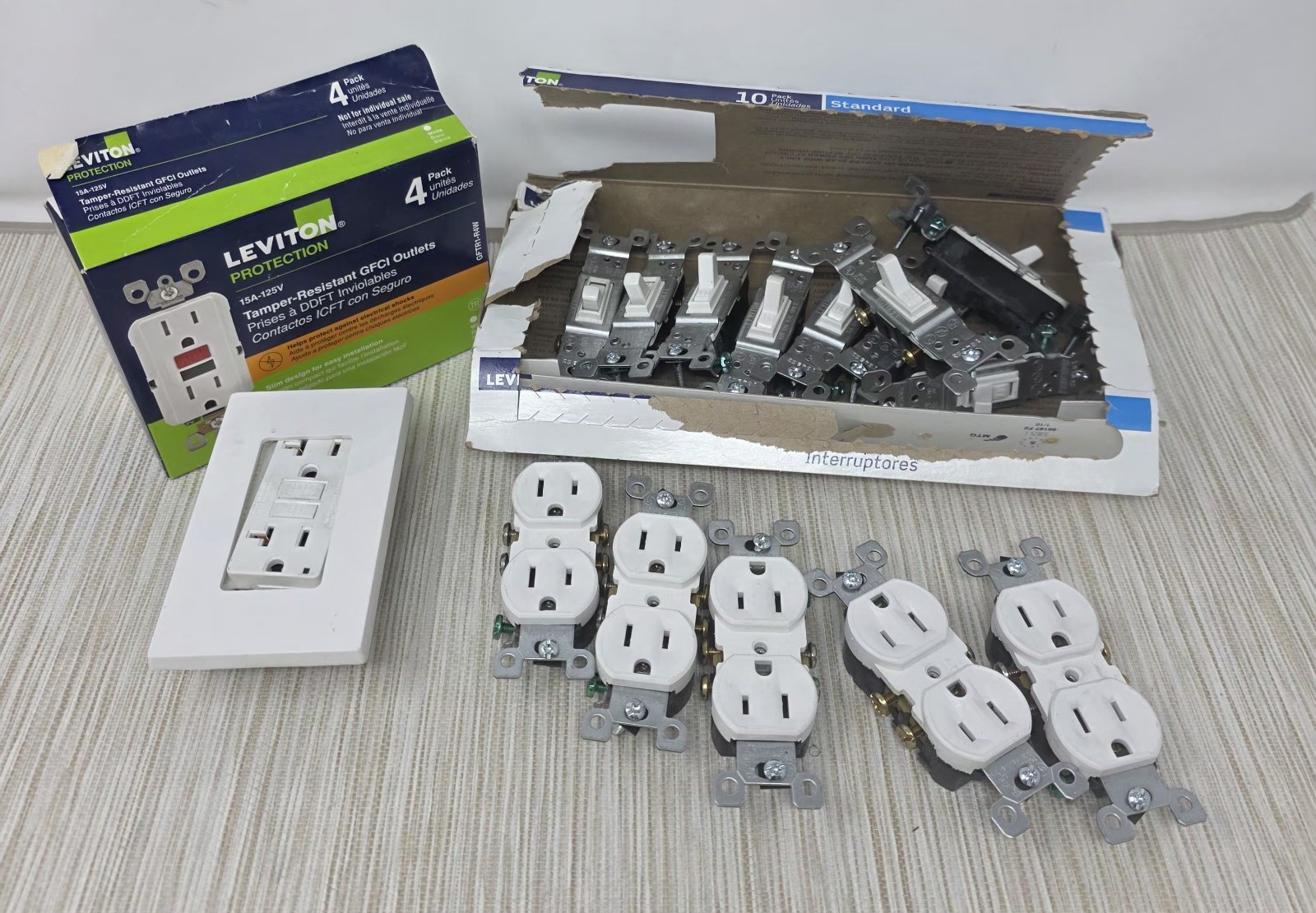 GCFI OUTLETS SWITCHES AND PLUGS NEW