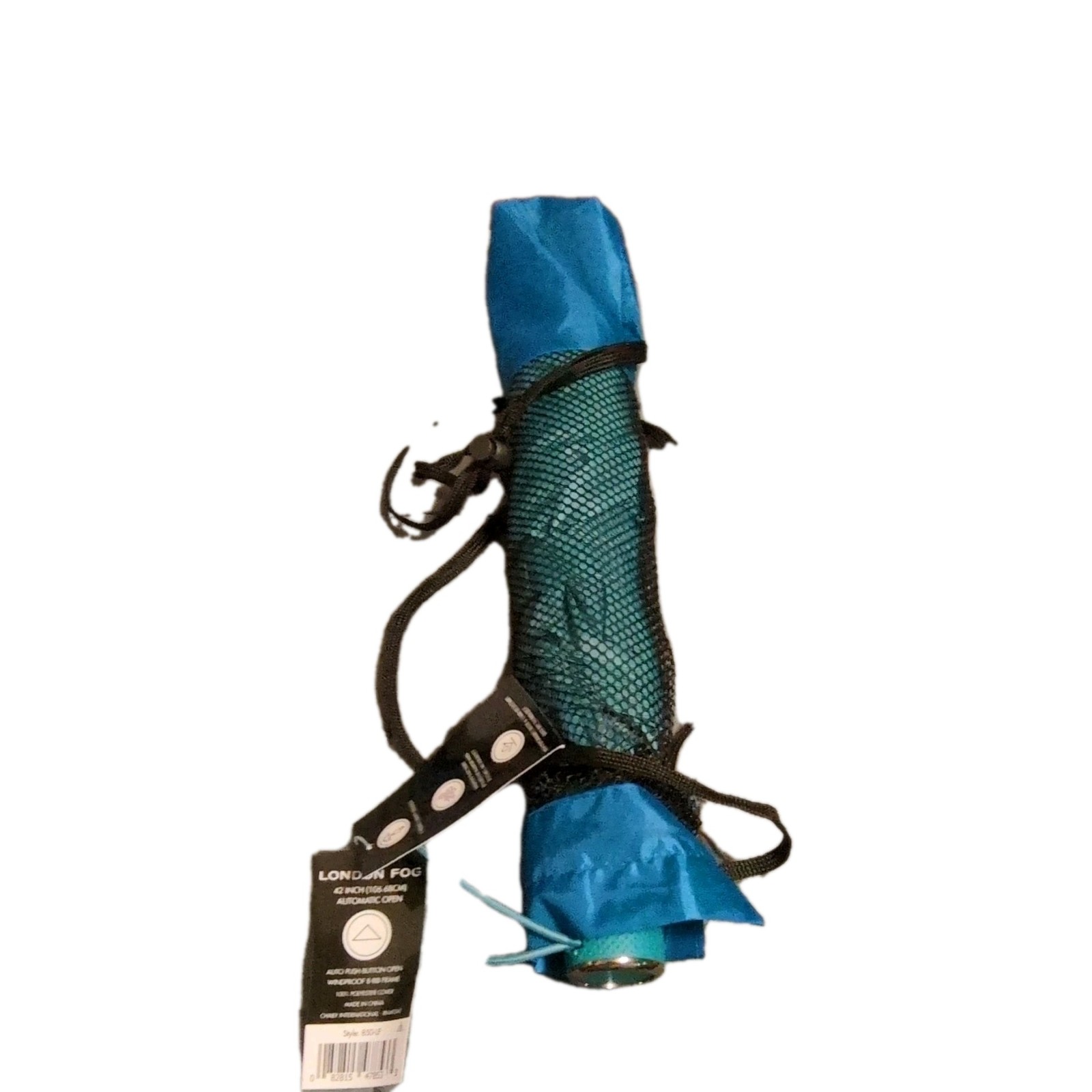 London Fog Blue Automatic Open Umbrella 42in Classic Men's Standard