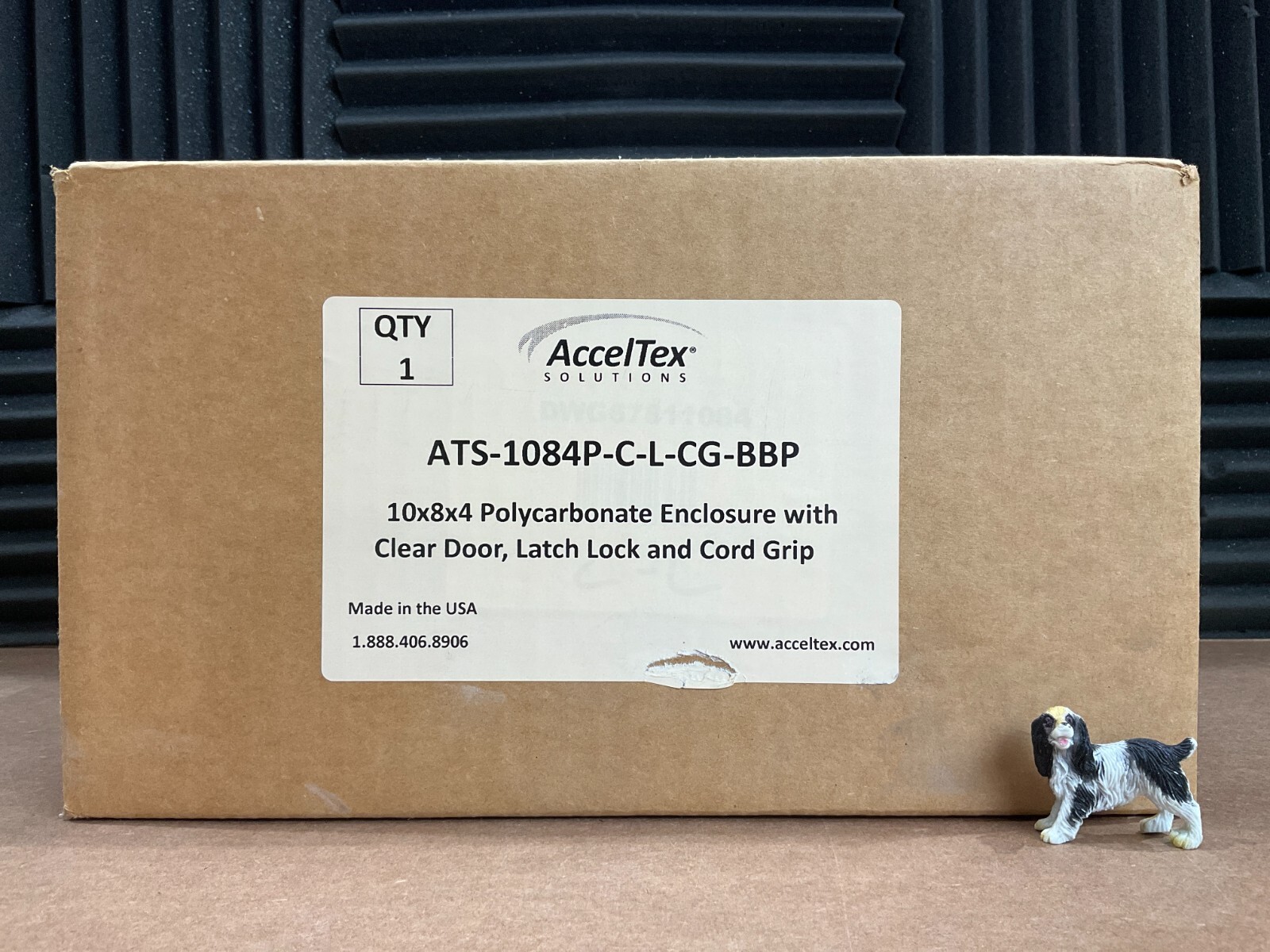 AccelTex Solutions Polycarbonate Enclosure 10"x8"x4" ATS-1084P-C-L-CG-BBP