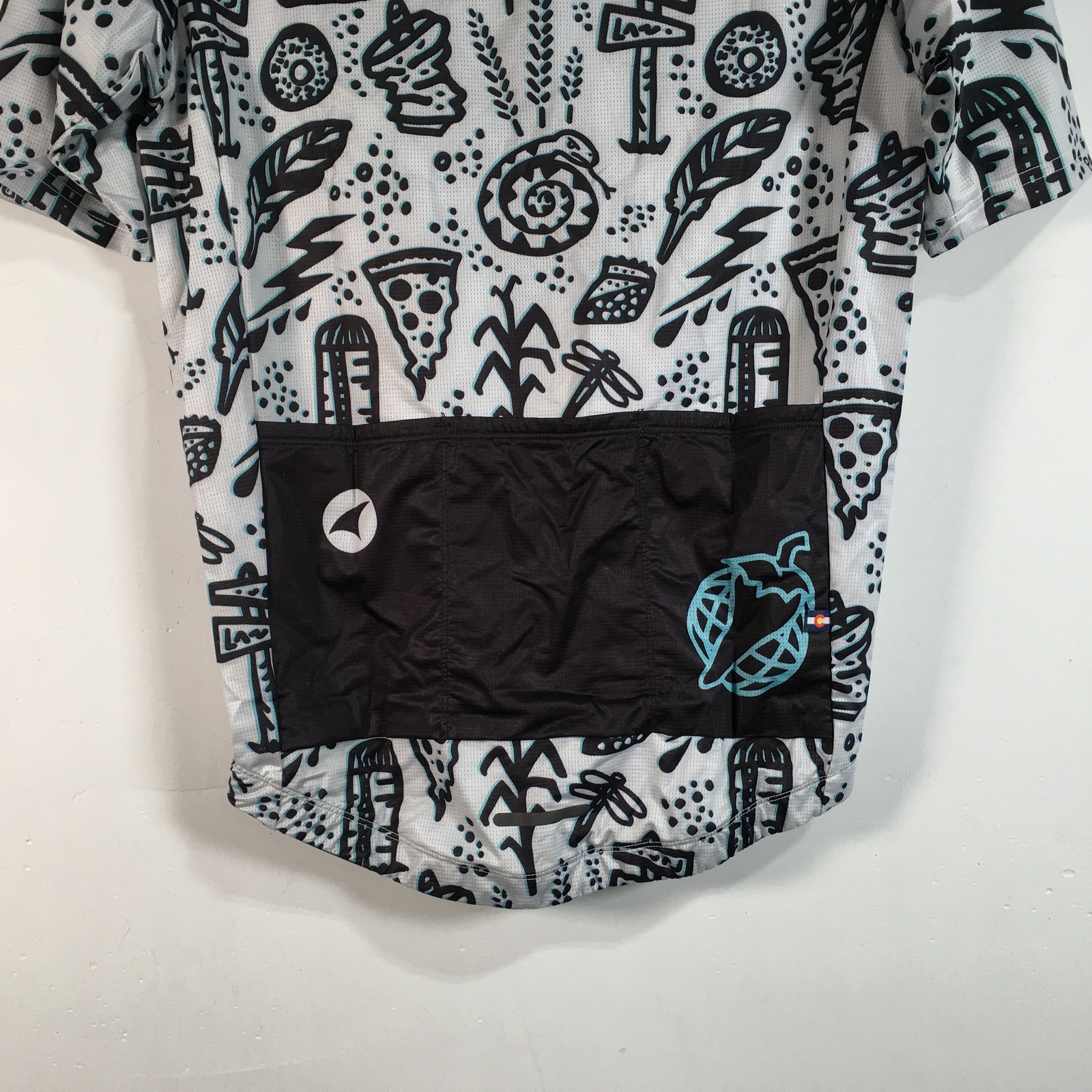 Pactimo SAL Team Short Sleeve Jersey, Size M - White/Black/Blue
