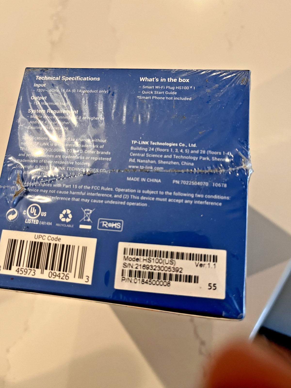 TP Link Smart WIFI plug HS100 Brand New Unopened