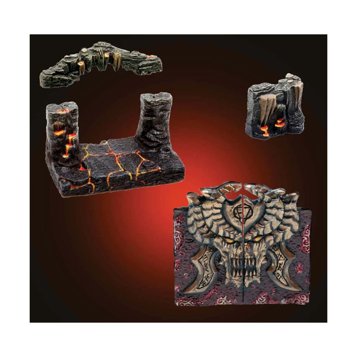 Dwarven Forge Minis - Terrain Infernal Cave Door Pack (Painted) NM