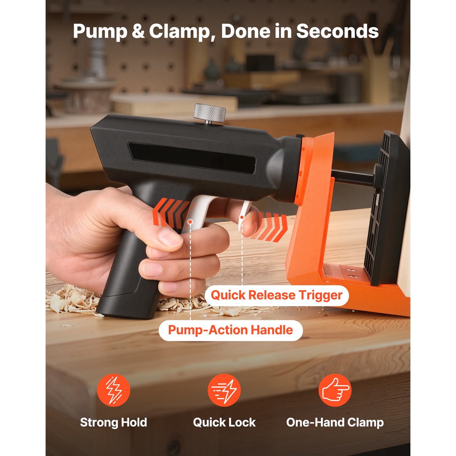 Uimoso Pocket Hole Jig Kit with Adjustable 360° Rotating Handle System