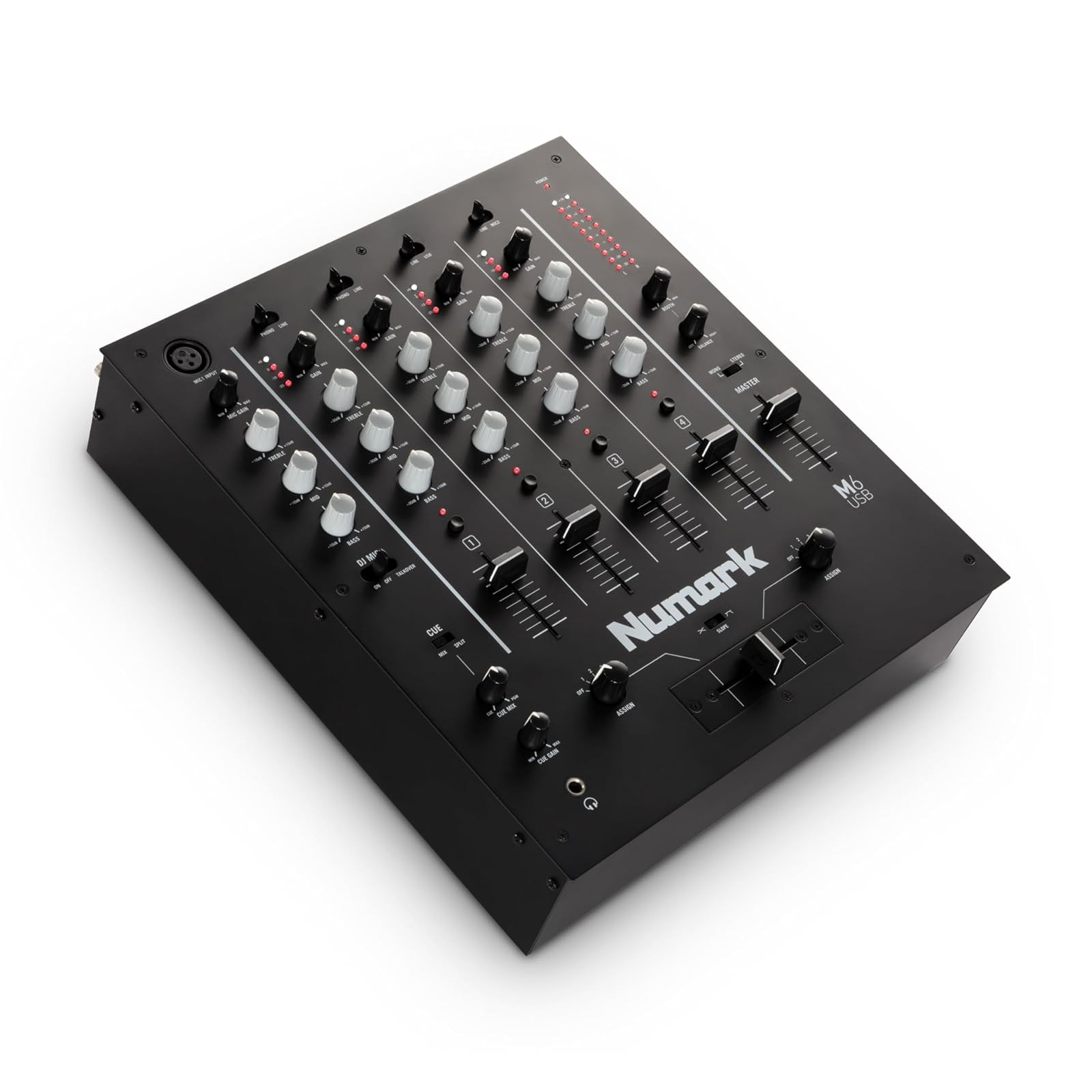 Numark M6 USB 4 Channel DJ Mixer Built In Audio Interface