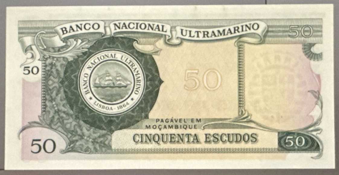 Mozambique 50 Escudas 1970 Banknote