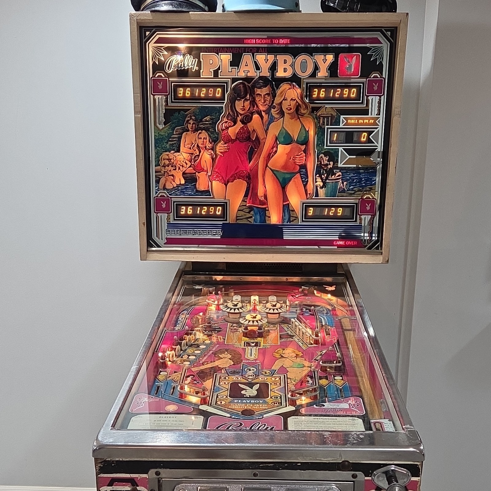 Bally Playboy Pinball Machine Original 1978 Classic Arcade Game