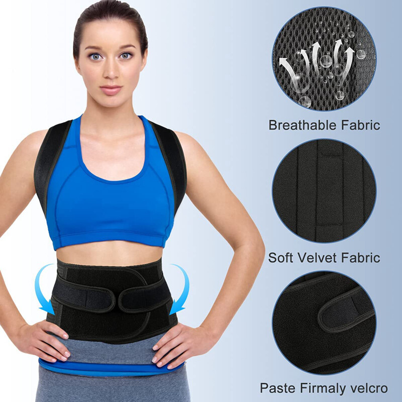 Heavy Duty Posture Corrector Breathable Neoprene & Lower Back Pain Relief