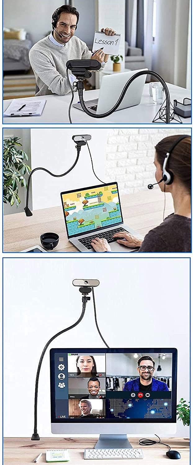 Webcam Stand Holder 27" Adjustable Gooseneck Desktop