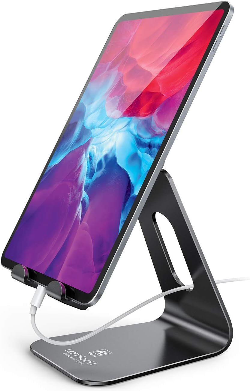 Lamicall Tablet Stand, Tablet Holder for Desk - Multi-Angle Adjustable Tablet De