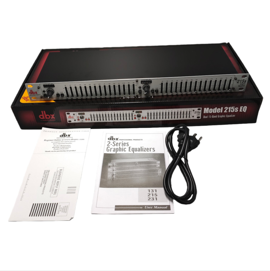 DBX 215s Dual Channel 15-Band Graphic Equalizer Switchable ±6 or ±15 dB US